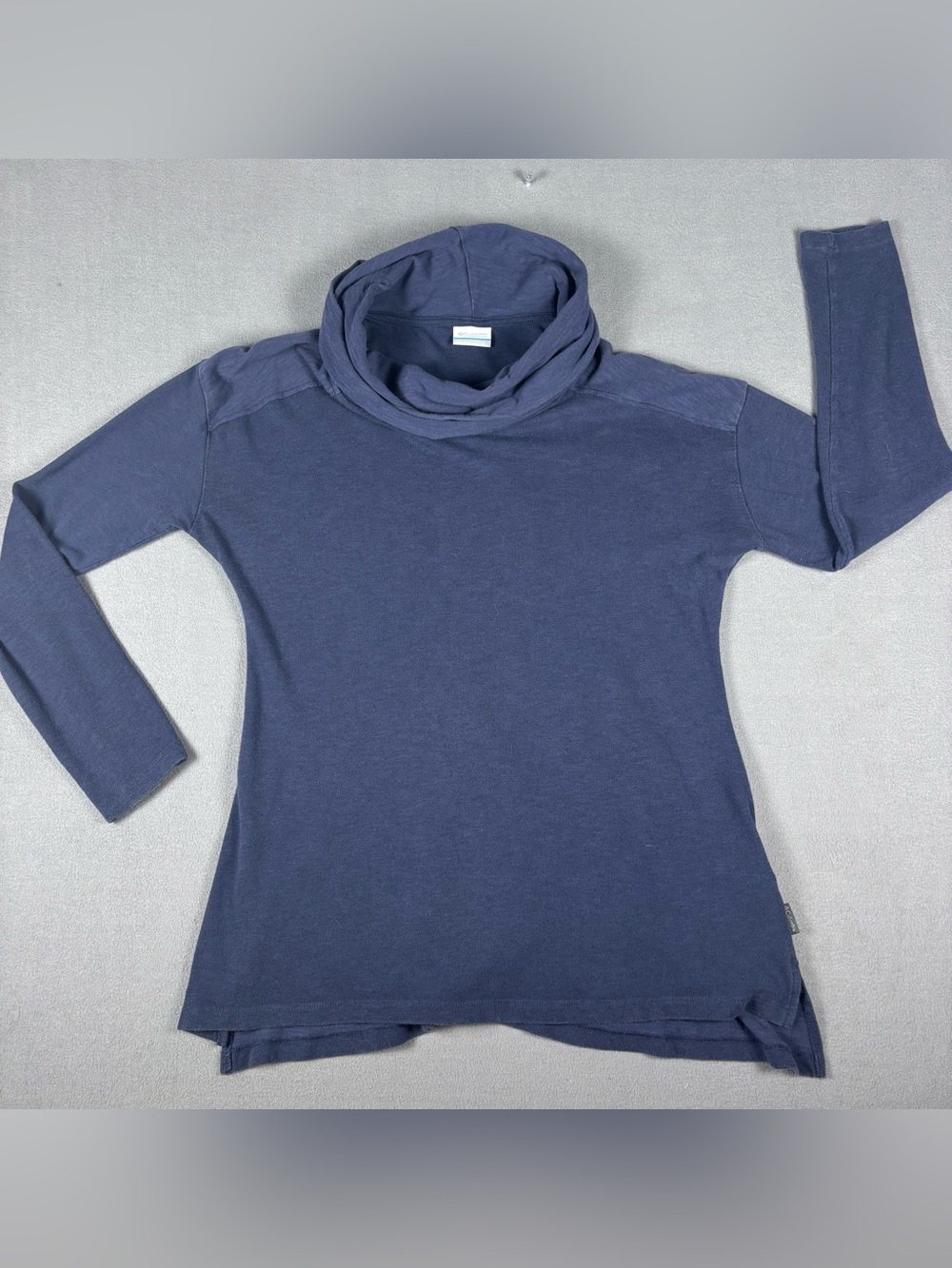 Columbia Women’s Cowl Neck Long Sleeve Pullover Shirt Size Large Blue
